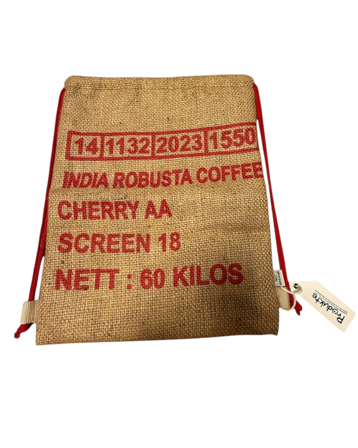 Unique drawstring bags made from coffee sacks, sustainable, handmade and socially committed