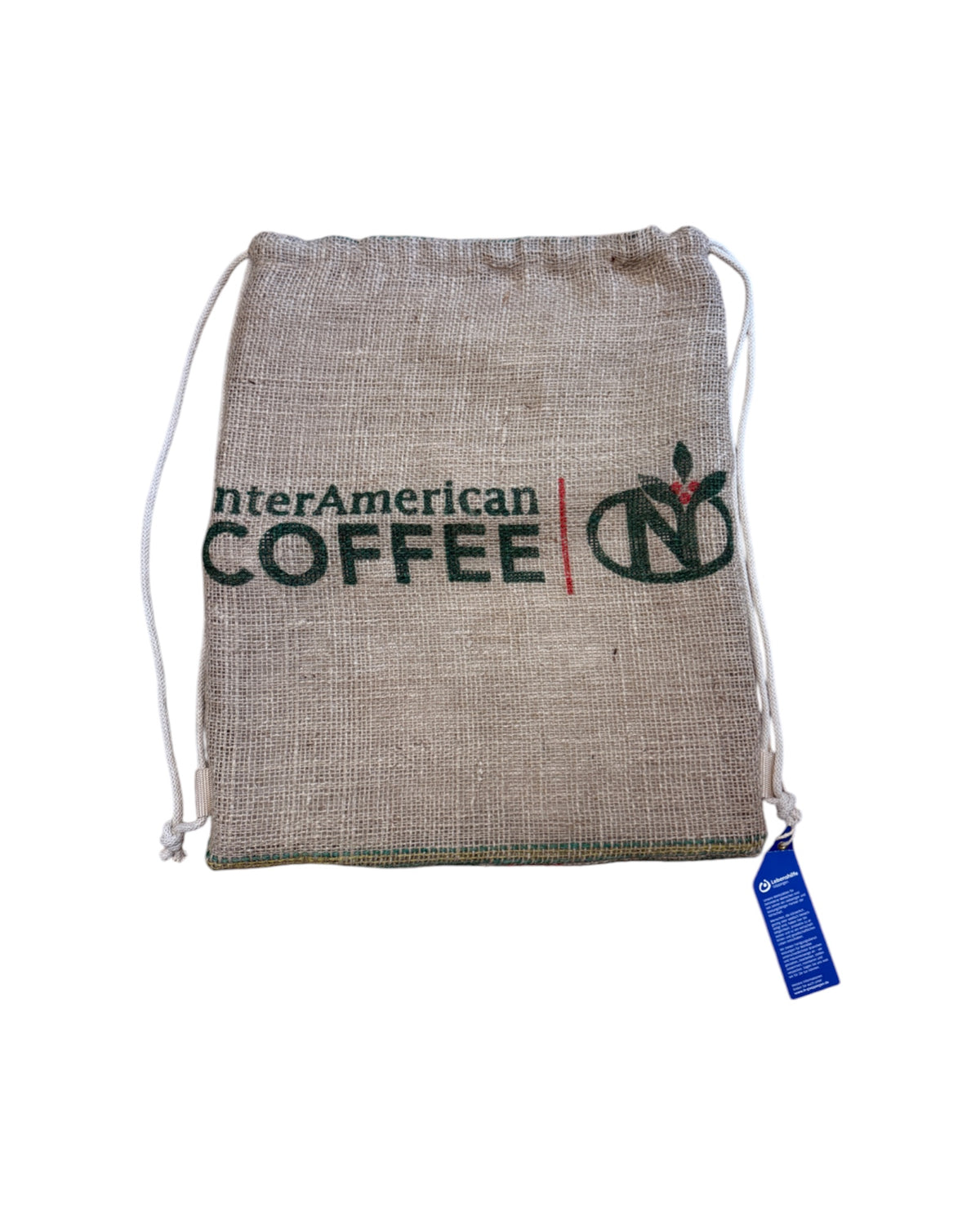 Unique drawstring bags made from coffee sacks, sustainable, handmade and socially committed