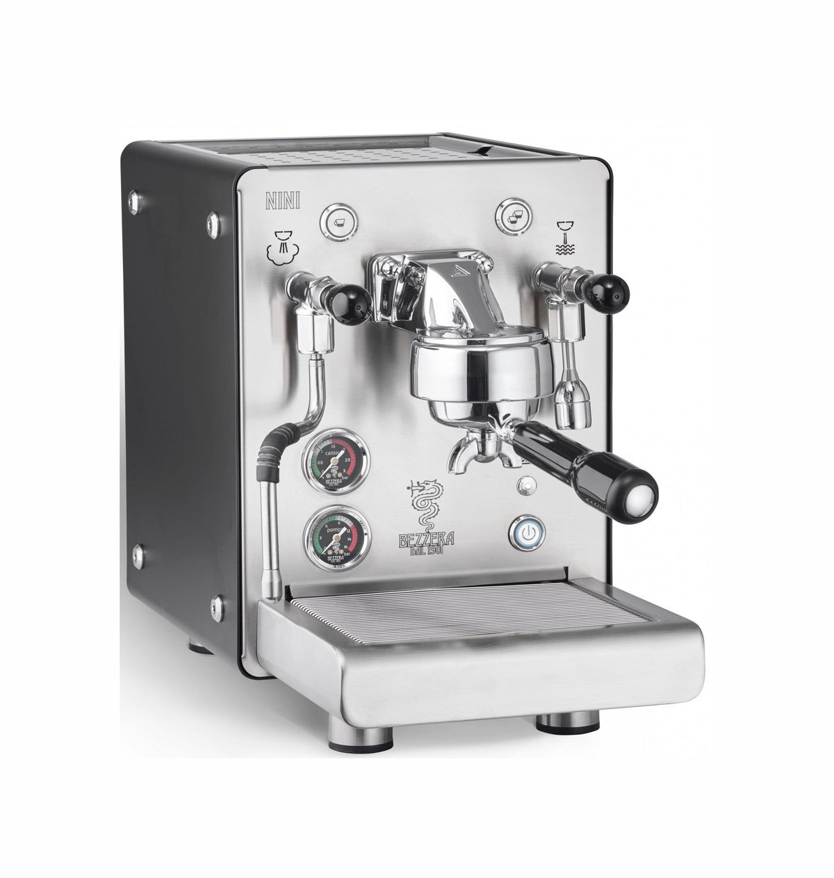 Bezzera Nini DE portafilter espresso machine, two-circuit with dosing electronics