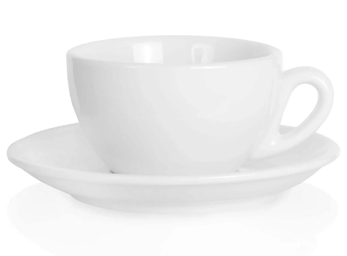 NuovaPoint Palermo cappuccino cups 200 ml white, with saucer