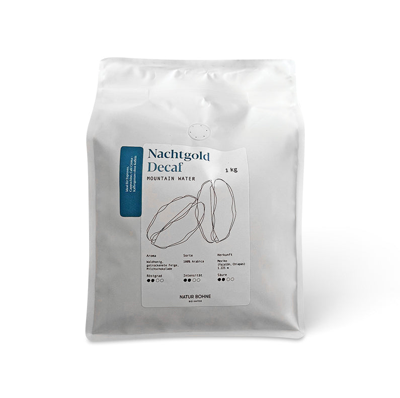 Nachtgold Decaf, entkoffeinierter Bio Kaffee aus Mexiko