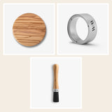 Wiedemann grinder set for Mazzer Mini G: grinder lid, hopper and brush